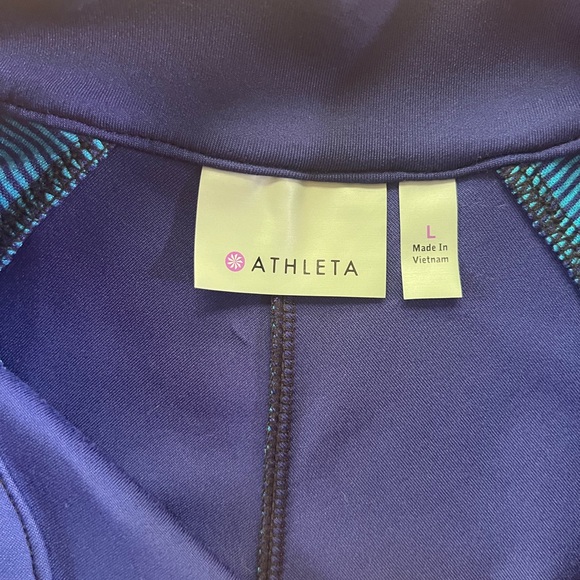 Athleta Women’s snowscape Quarter Zip sweatshirt Blue L - Picture 4 of 5